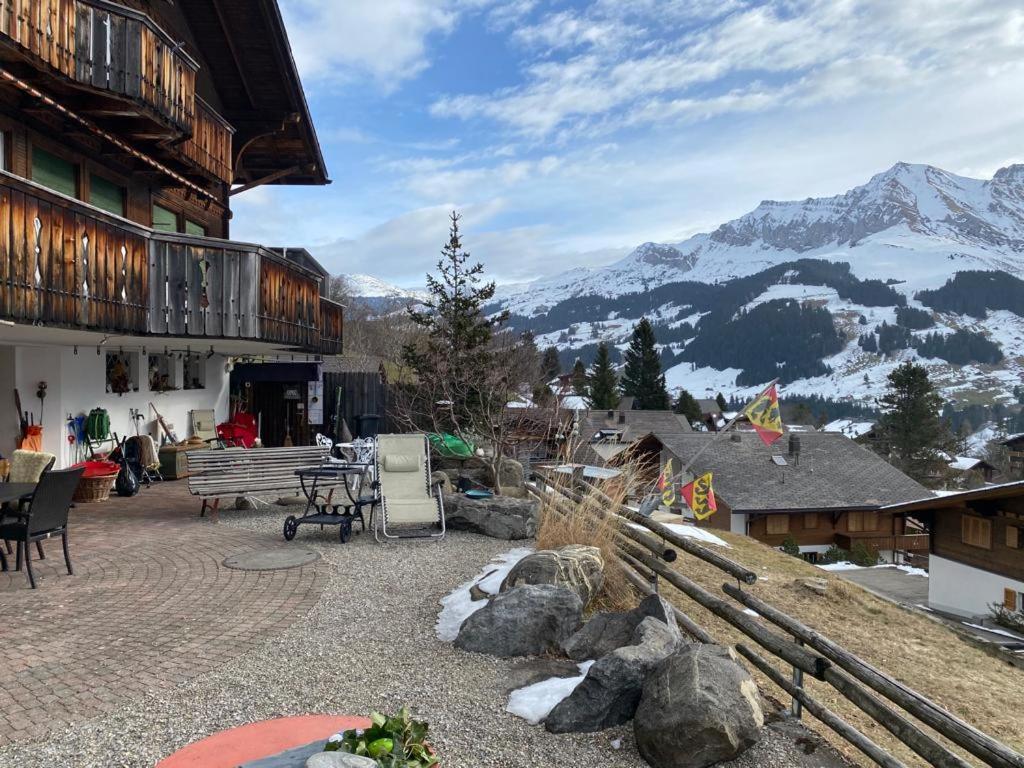 Chalet Gotthelf Gartenstudio, Ferien Mit Hund Adelboden Kültér fotó