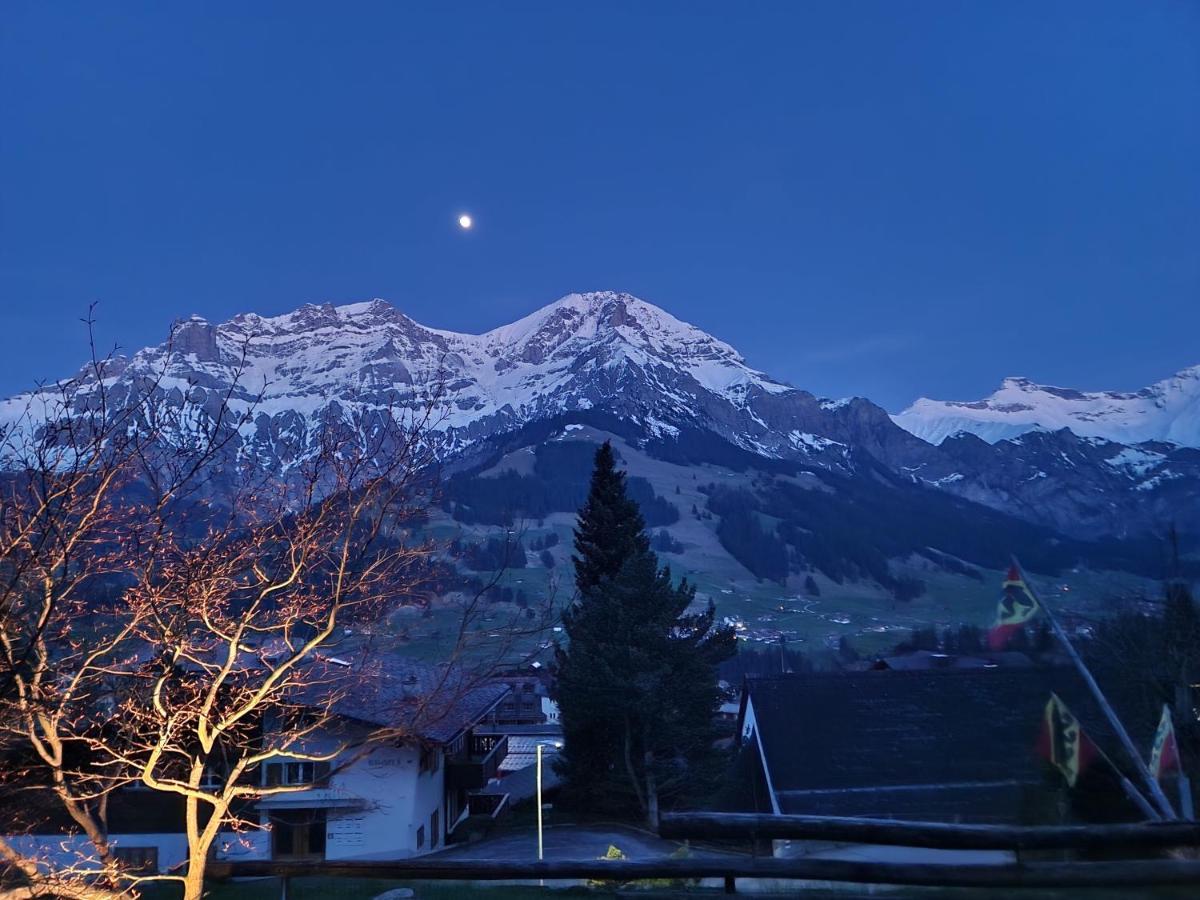 Chalet Gotthelf Gartenstudio, Ferien Mit Hund Adelboden Kültér fotó