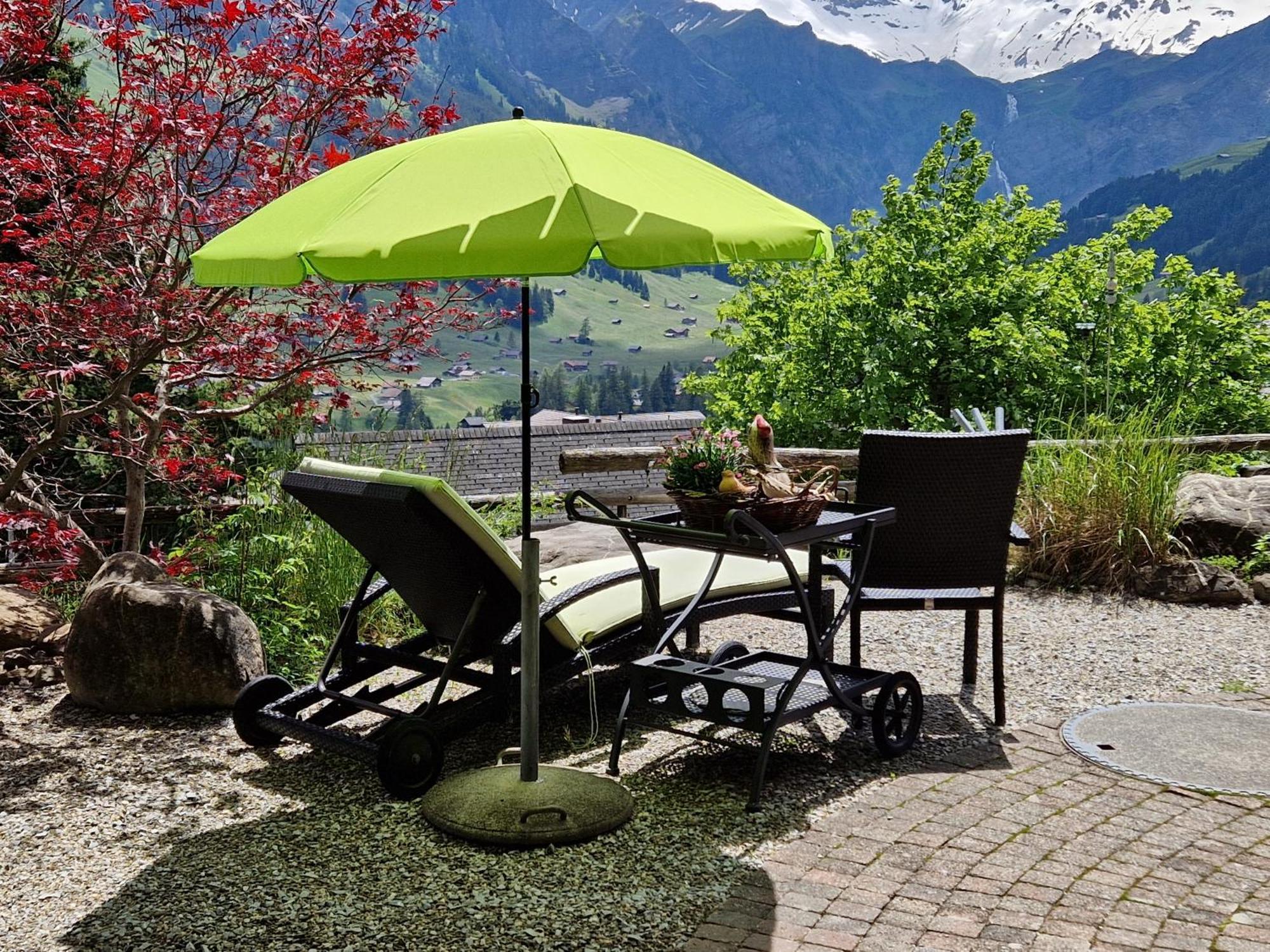 Chalet Gotthelf Gartenstudio, Ferien Mit Hund Adelboden Kültér fotó