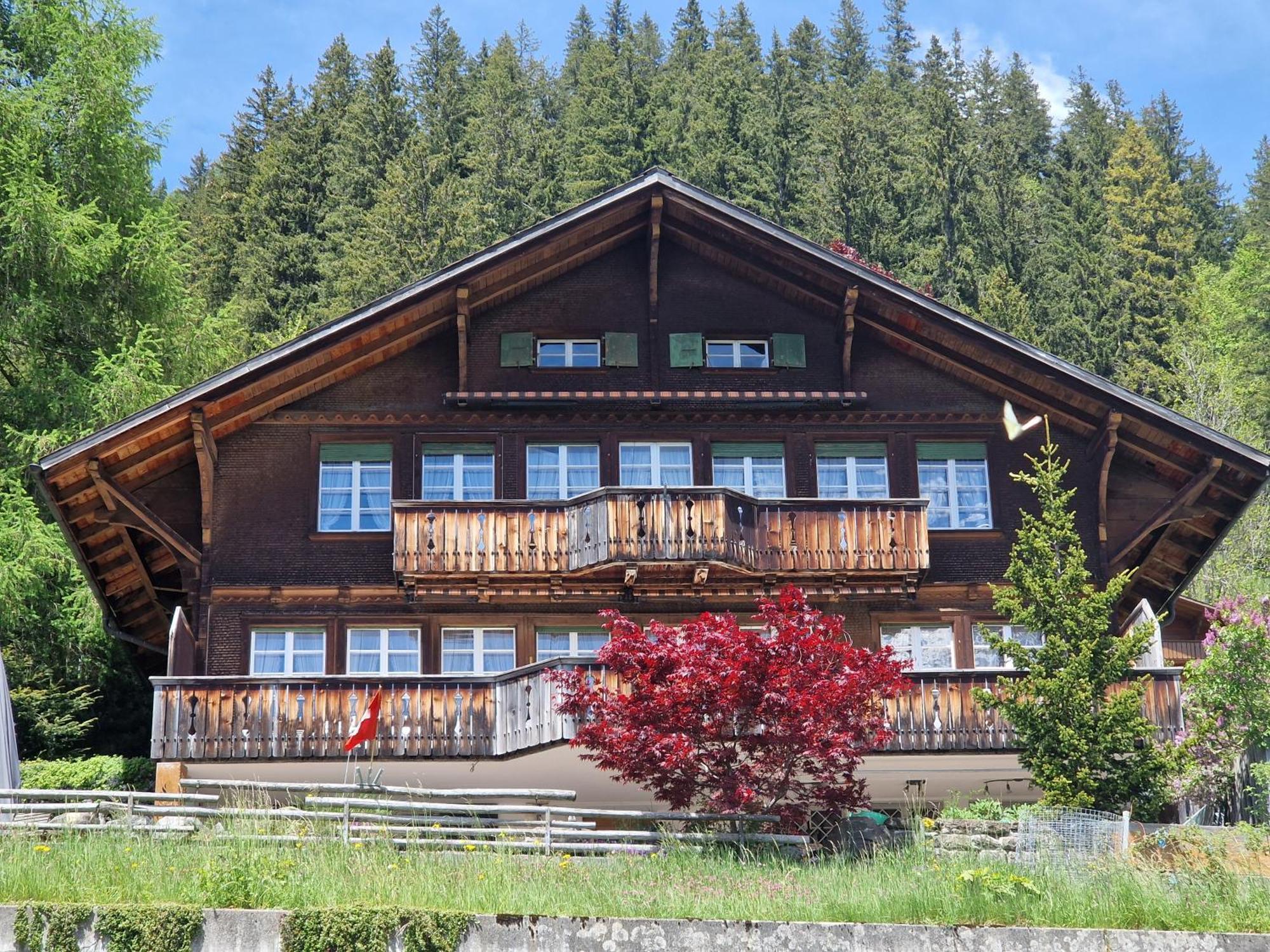 Chalet Gotthelf Gartenstudio, Ferien Mit Hund Adelboden Kültér fotó